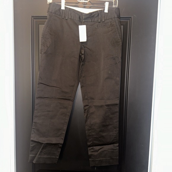Banana Republic‎ Stretch Black Khaki Crop Pants Size 0 - Picture 1 of 7